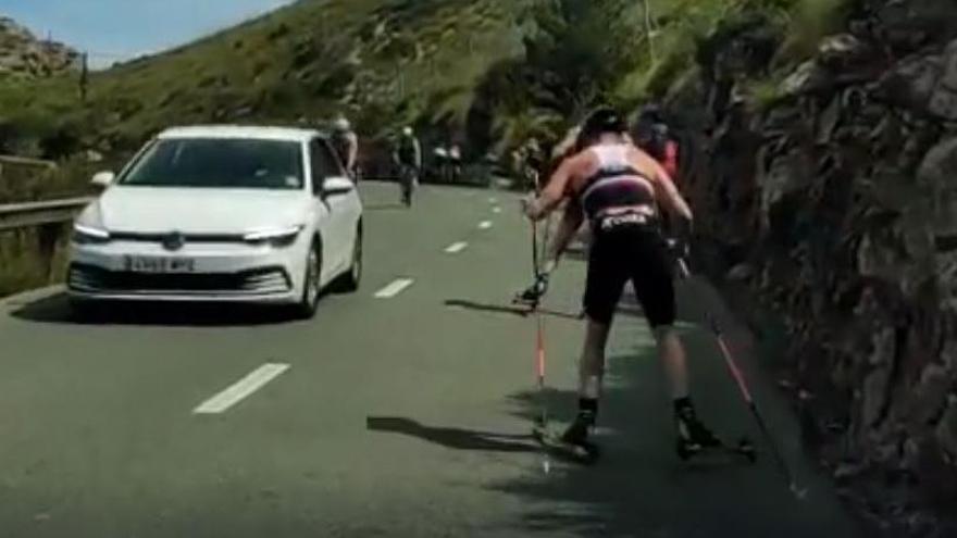 'Skiroll' en la carretera de Formentor