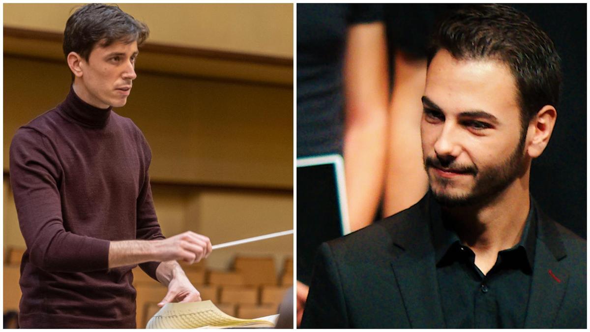 El director Eros Quesada y el pianista Andrés Expósito, ambos participantes en el concierto de este sábado en el Palau de la Música.