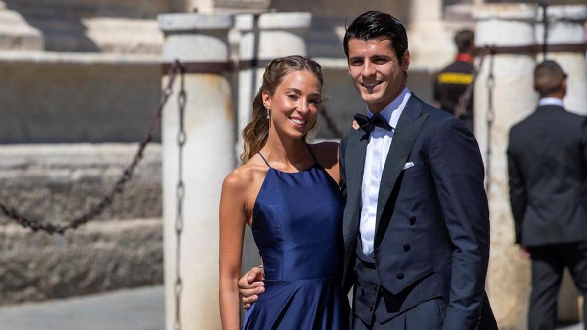 Alvaro Morata y  Alice Campello.