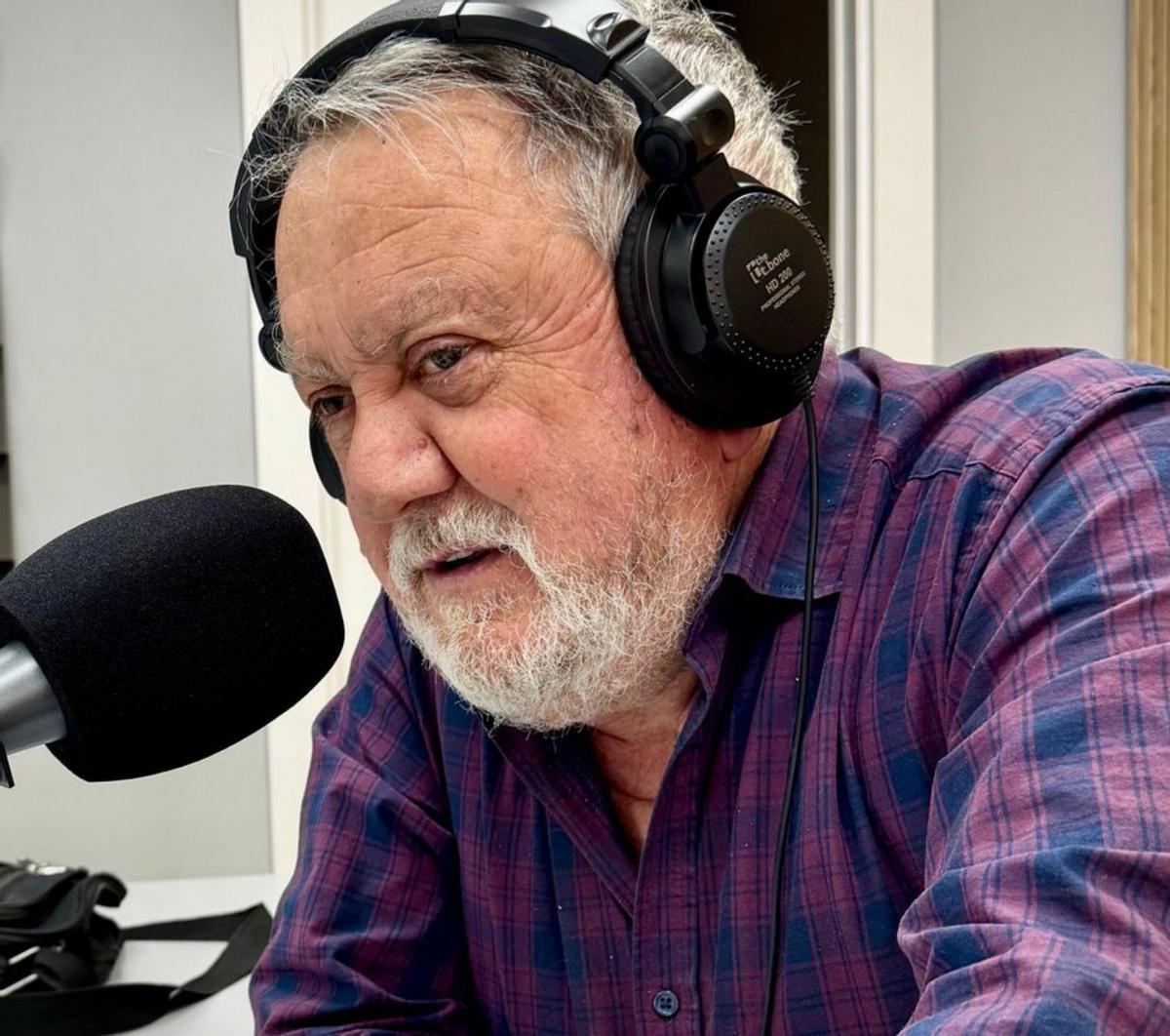 Ramón Palicio, en la grabación de uno de los «poscast».