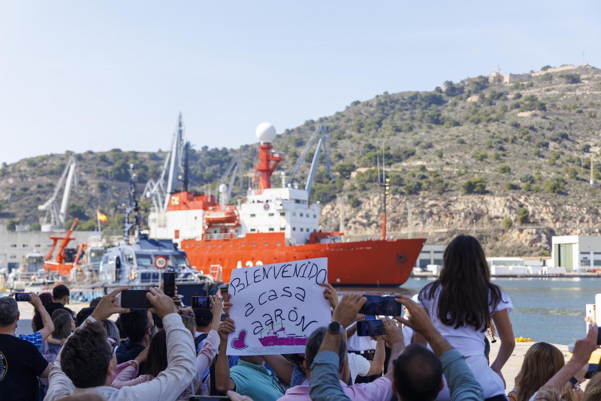 Llegada del Hespérides al puerto de Cartagena