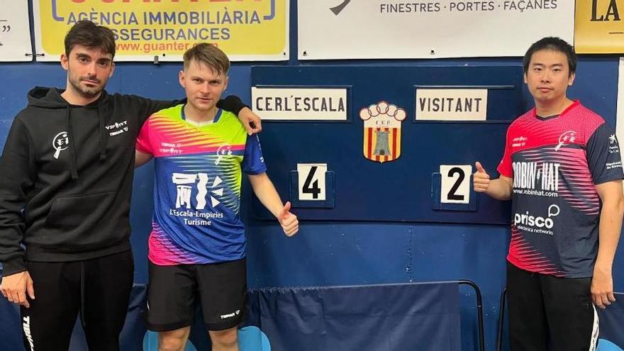 Els palistes de l'Escala en l'única victòria d'aquesta temporada.