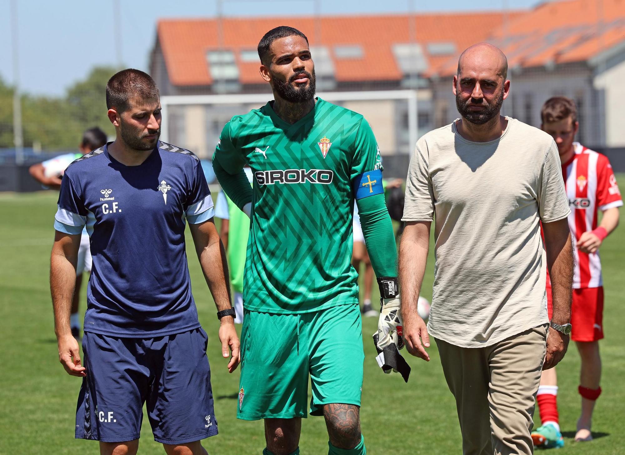 Las imágenes del amistoso Celta 2 - 1 Sporting de Gijón, en Afouteza