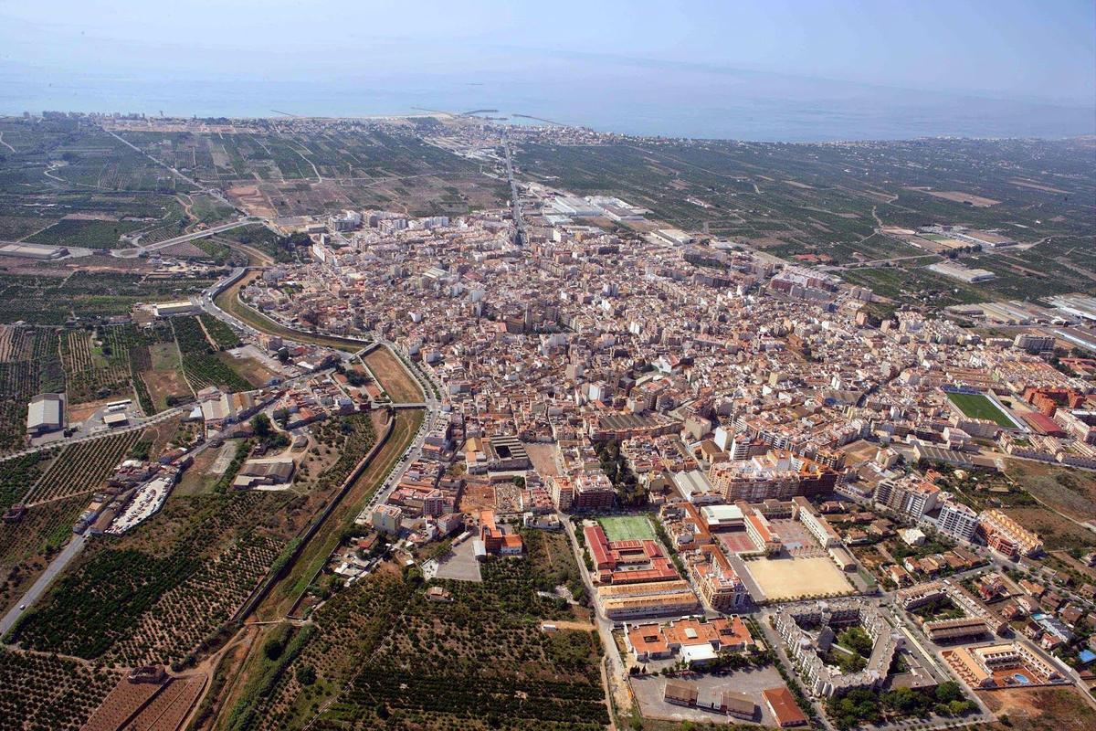 Vista aérea del término municipal de Burriana
