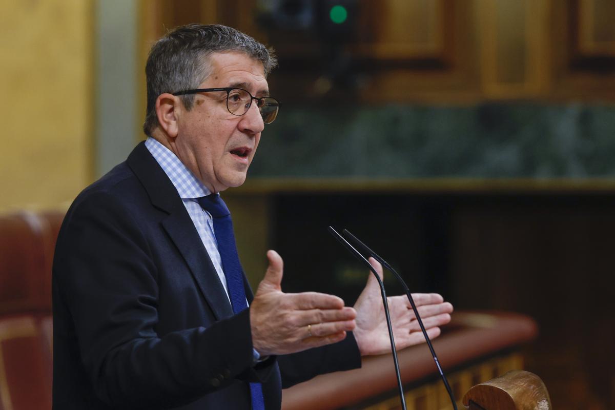 Patxi López, en la tribuna del Congreso de los Diputados.