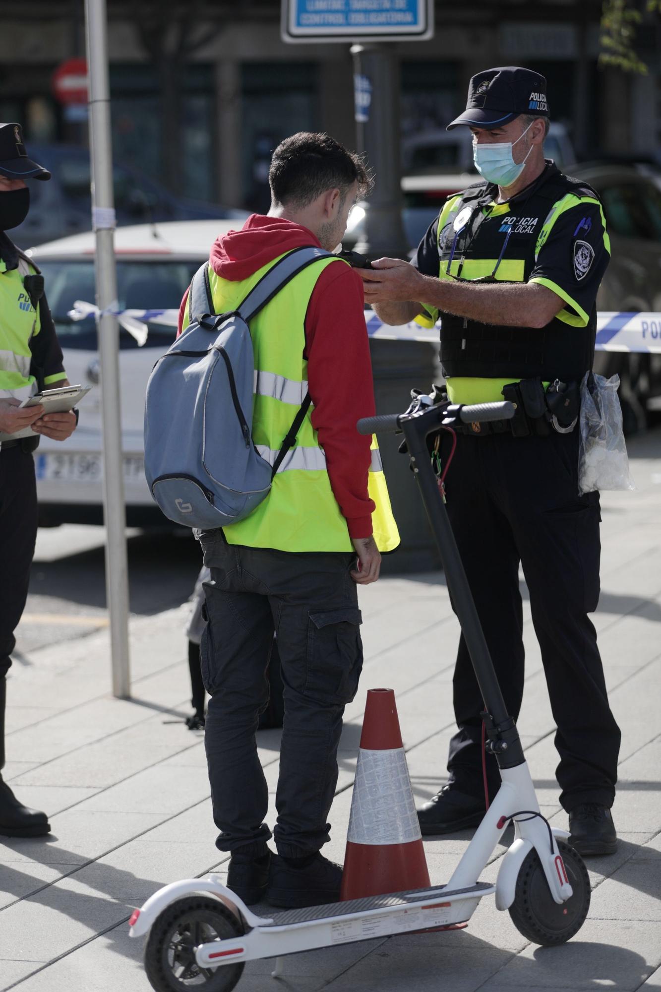 Control de alcoholemia a patinetes en Palma: Siete multas en una hora y media