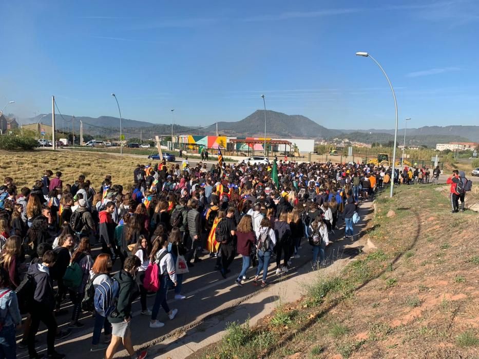 Primer dia de la vaga d'estudiants a Manresa