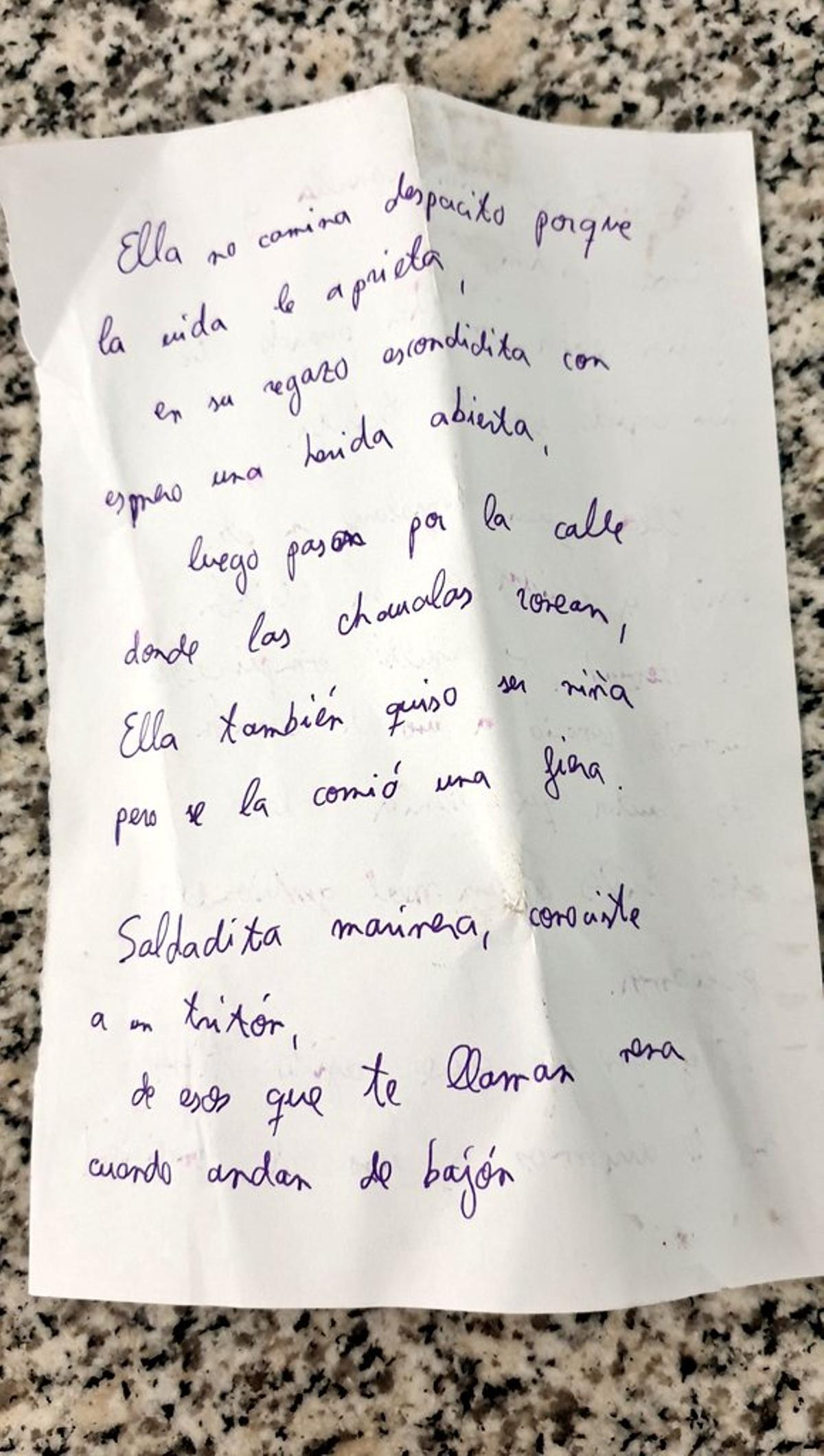 Versión feminista de 'Soldadito marinero' encontrada en el Metro de Sevilla