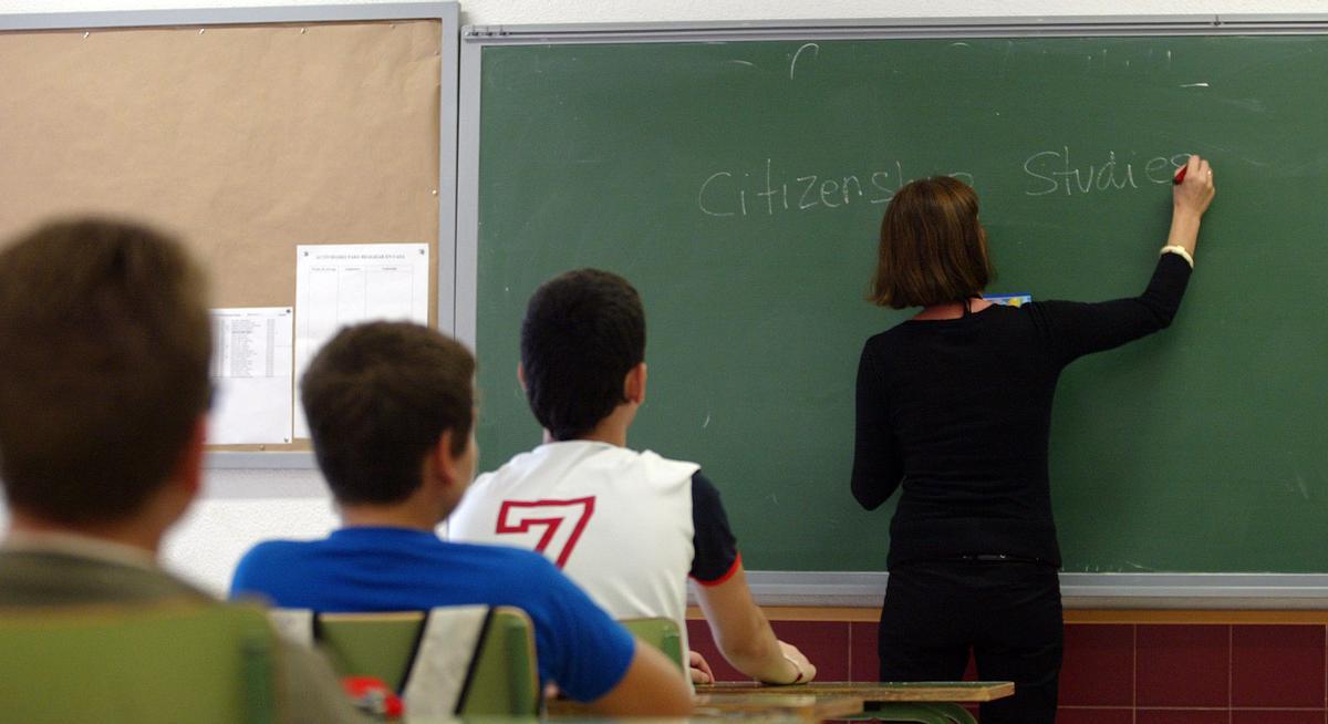 Una clase de inglés en un instituto alicantino