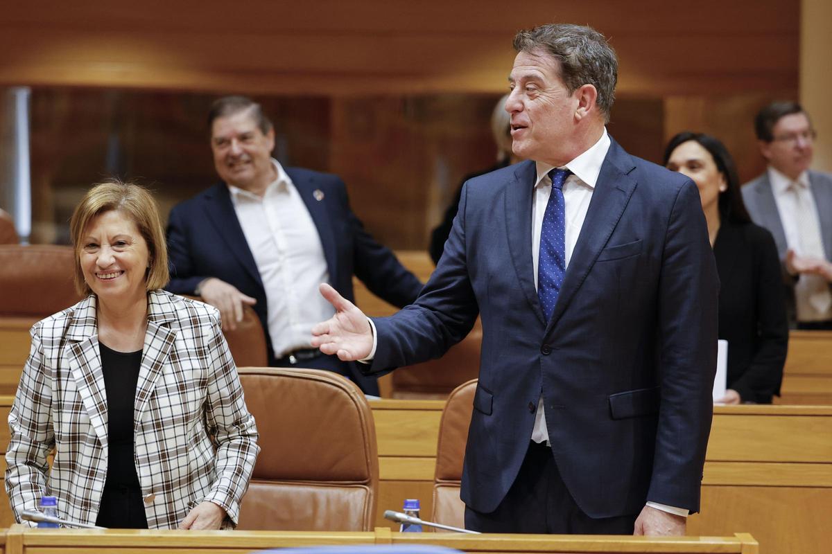 Besteiro, hoy, antes de comenzar el Debate sobre el Estado de la Autonomía.