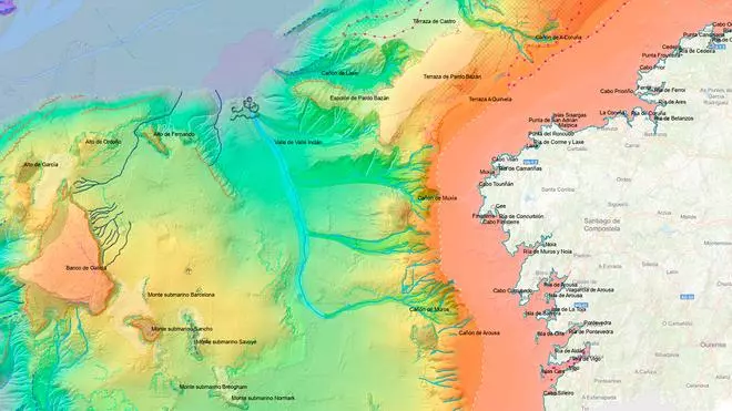 Un monte submarino de Breogán y un valle de Valle Inclán