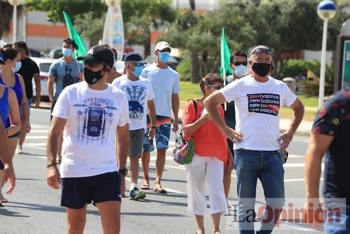 Protesta de policías en La Manga