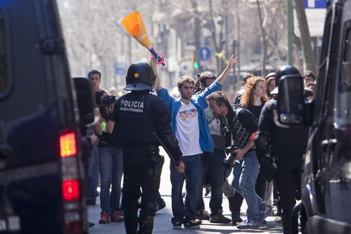 Los incidentes del 29-M, vistos por Joan Puig.