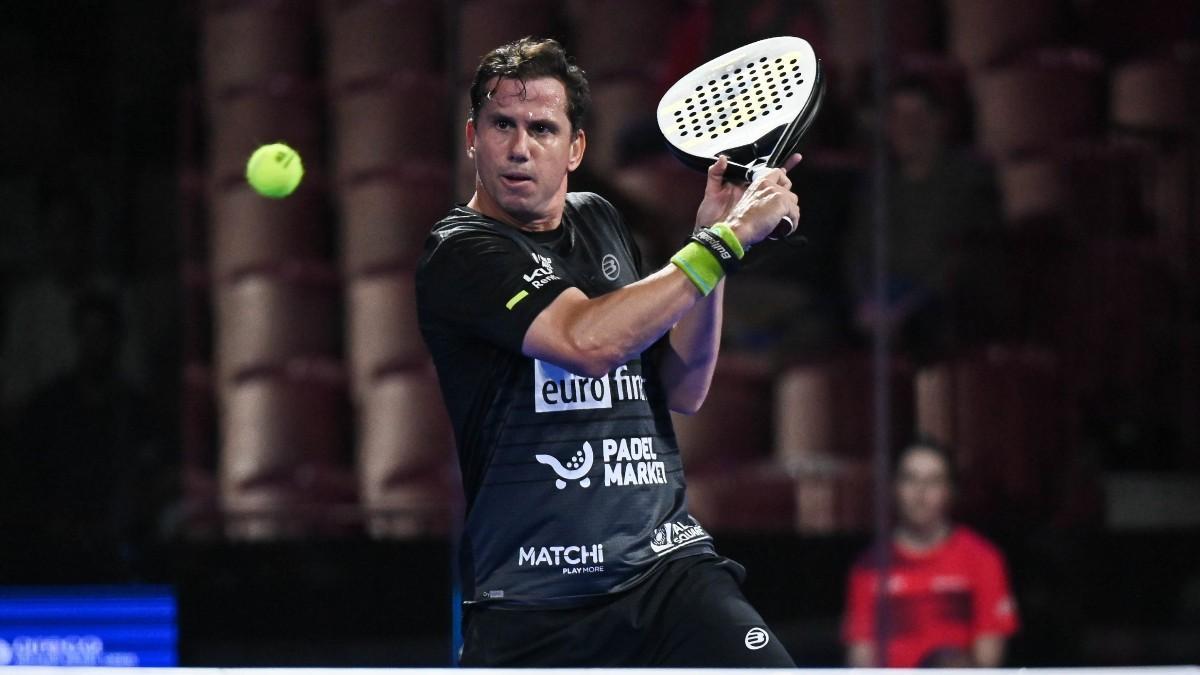 Paquito Navarro, durante su partido de octavos