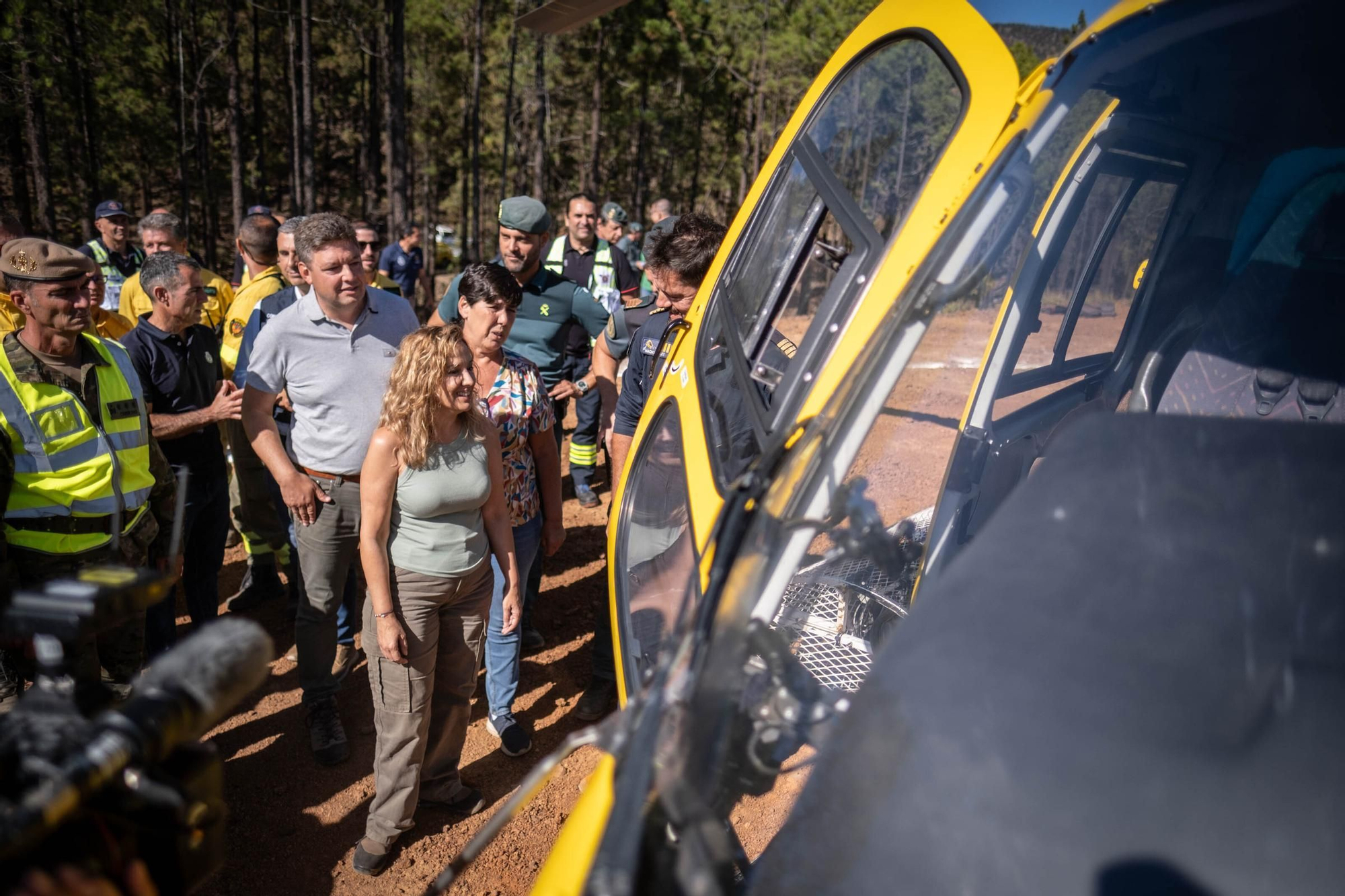 Reunión del Operativo de Incendios forestales en Montaña Bermeja, en Tenerife. 