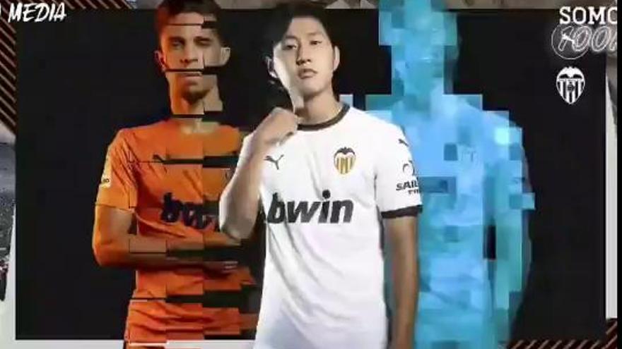 La celebración del Valencia CF... ¡con Kang In tirando una falta!