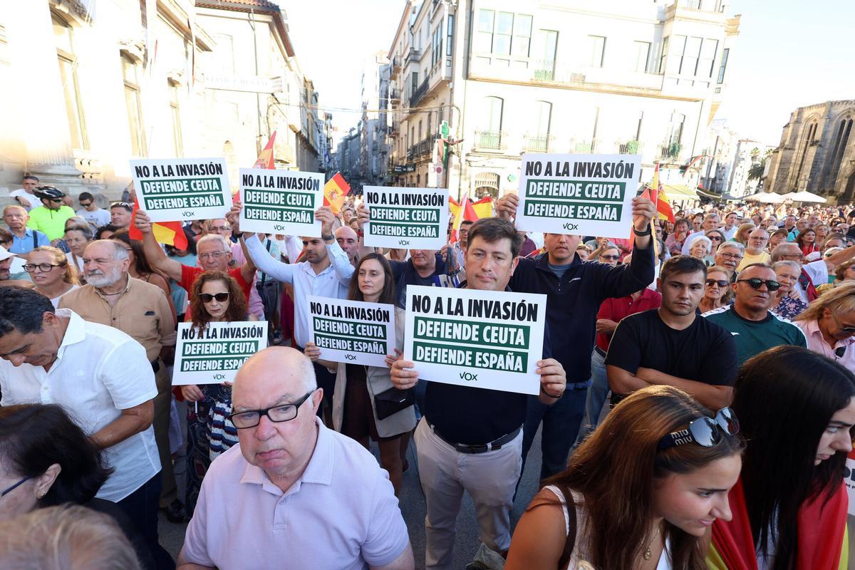 Manifestación por Ceuta en Pontevedra, con Mariano Rajoy