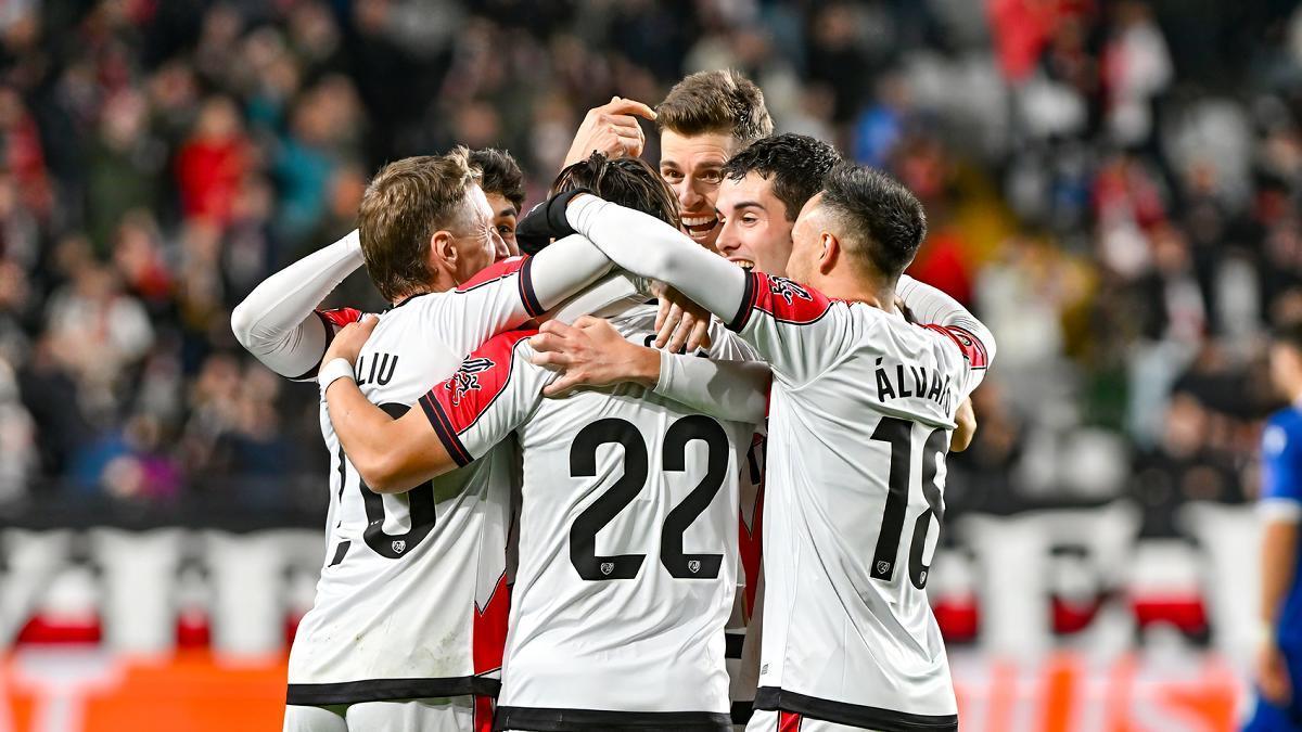 Rayo Vallecano, en su victoria frente al Drita (3-0) en la Conference League