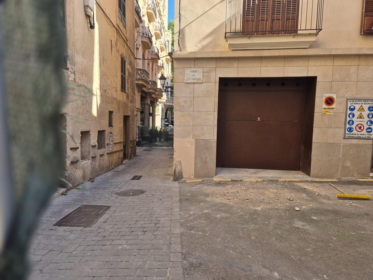 Derrumbe de un edificio en la calle Can Campaner de Palma