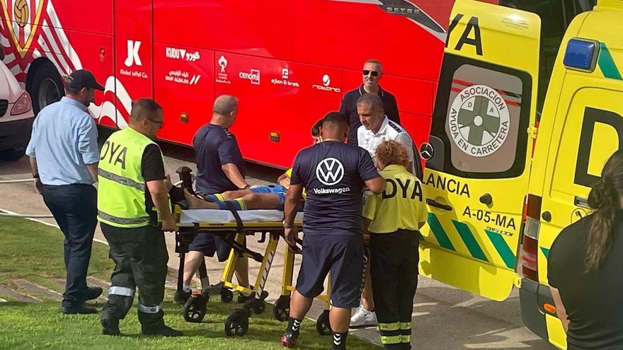 Lesión de Fabio en el tobillo durante el encuentro de pretemporada frente a la UD Almería