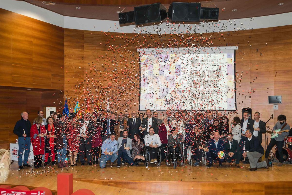 Los premiados en la Gala del Deporte de la UMH.