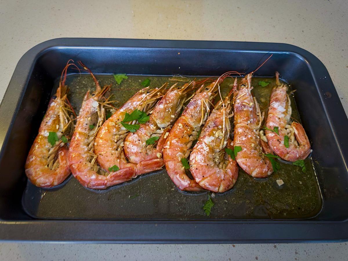 Gambones al horno