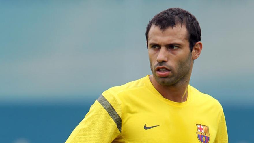 Javier Mascherano, en un entrenament.