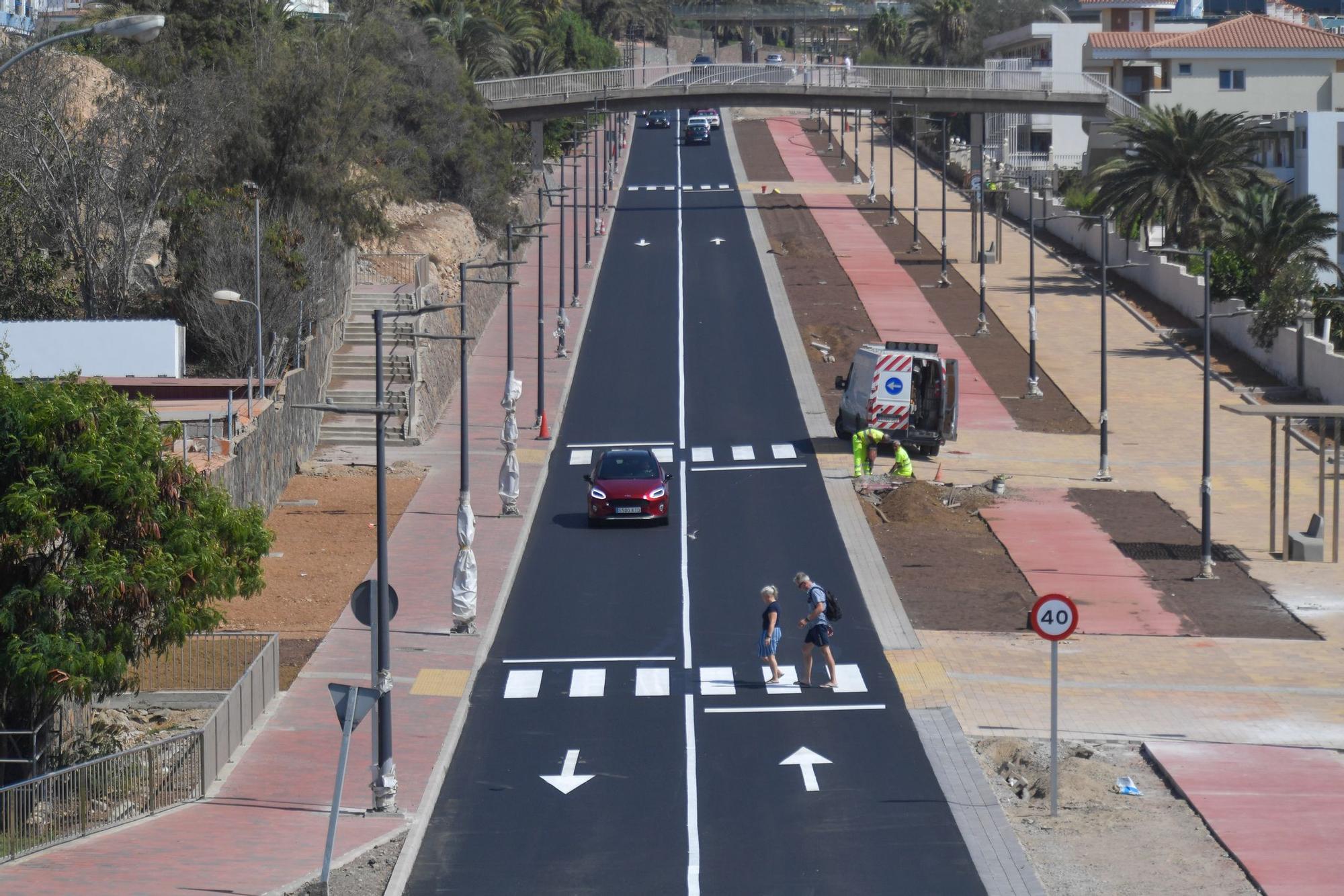 Obras en la carretera de San Agustín