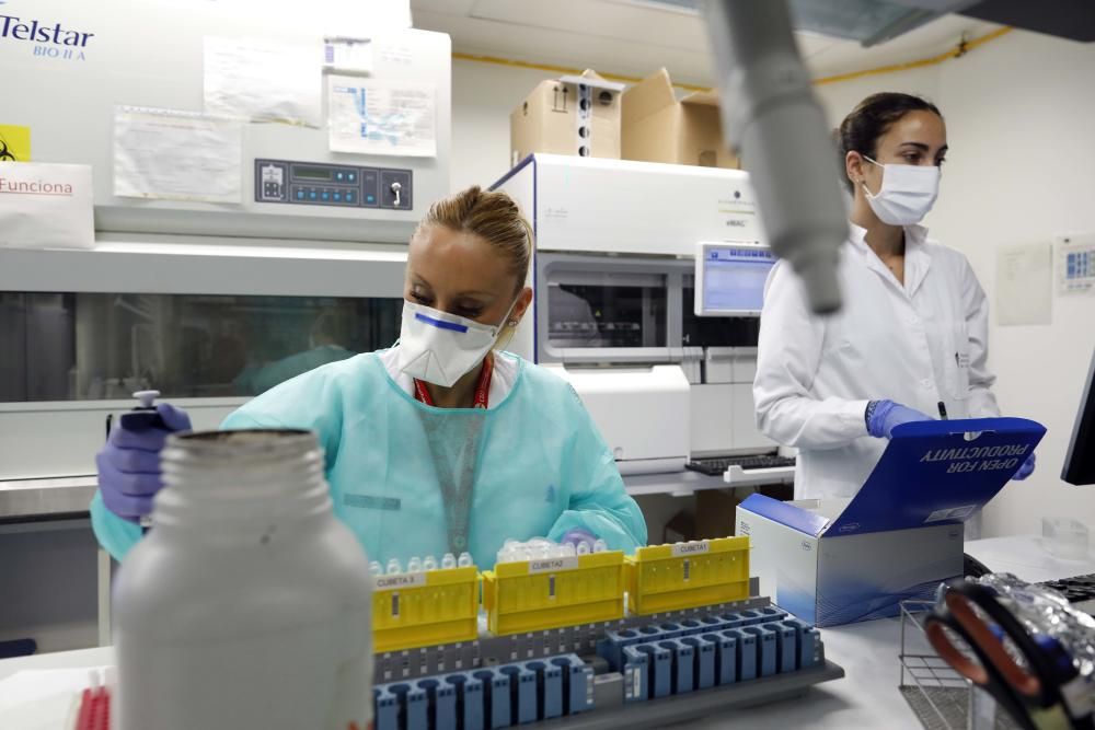 Ximo Puig y Ana Barceló visitan las instalaciones de Fisabio, donde se desarrolla un test rápido del coronavirus que costará sólo 1 euro.
