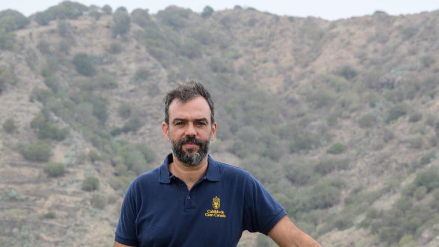 Federico Grillo, en las instalaciones del Cecopin en el Jardín Canario de Gran Canaria.