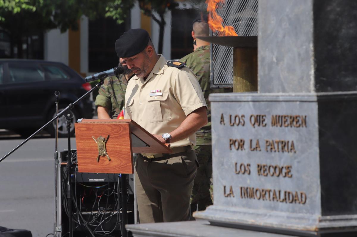 Homenaje de la Brigada Guzmán el Bueno X a los caídos por España.