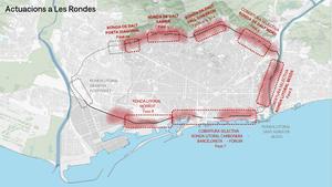 El PSC proposa cobrir 8 km de les rondes per guanyar mig milió de metres quadrats per a Barcelona