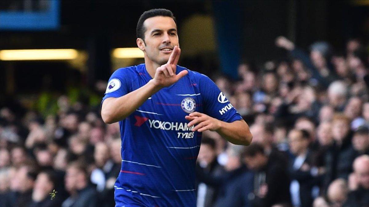 Pedro marcó el primer gol de la matinal para el Chelsea.