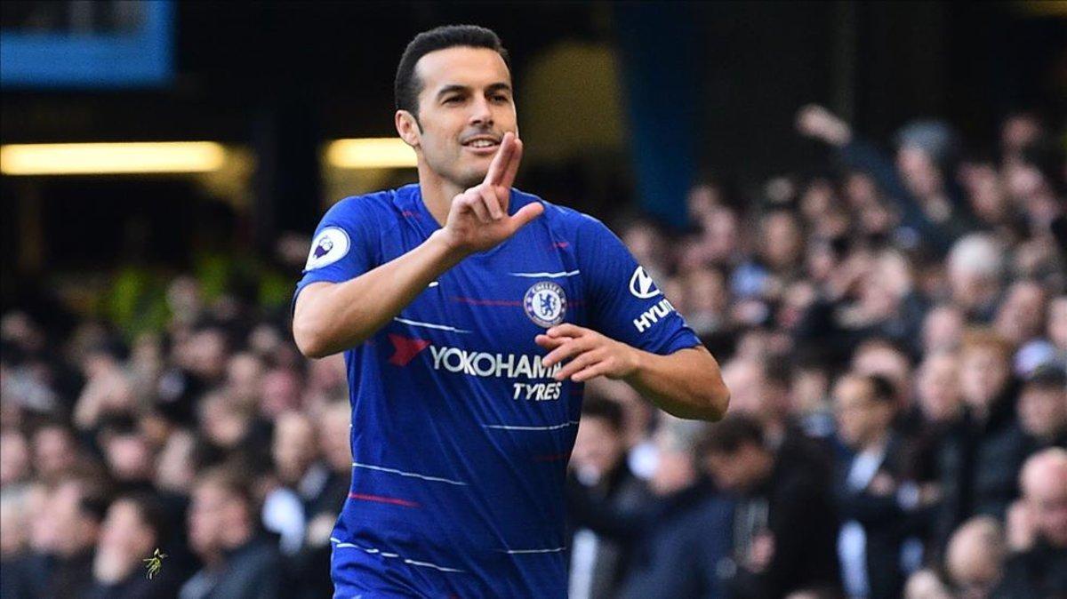 Pedro marcó el primer gol de la matinal para el Chelsea.