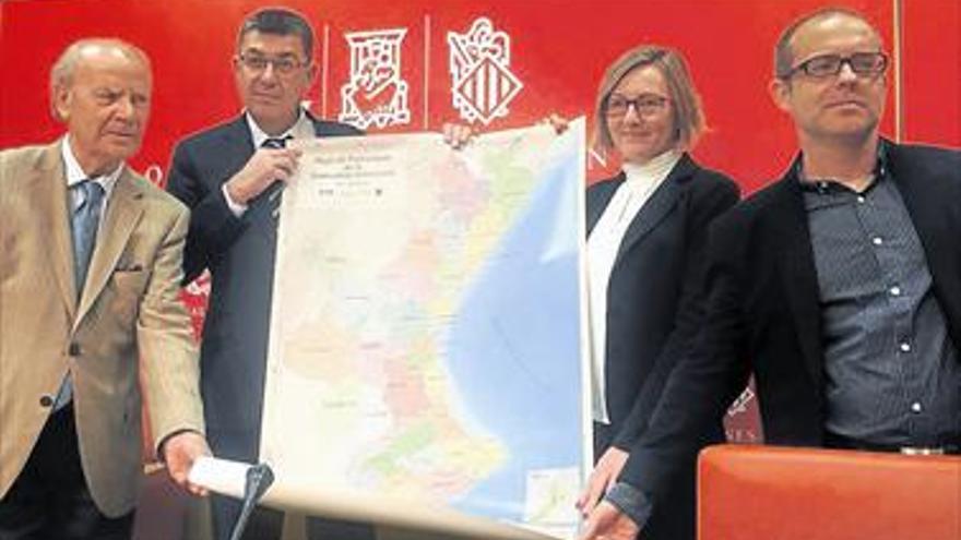 Salvador presenta el mapa comarcal de la comunitat