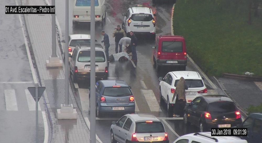 Accidente en la rotonda de Escaleritas con Pedro Infinito