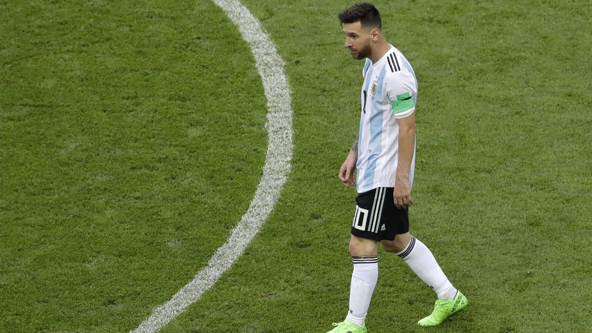 Messi, abatido tras ser eliminado por Francia en Kazán.
