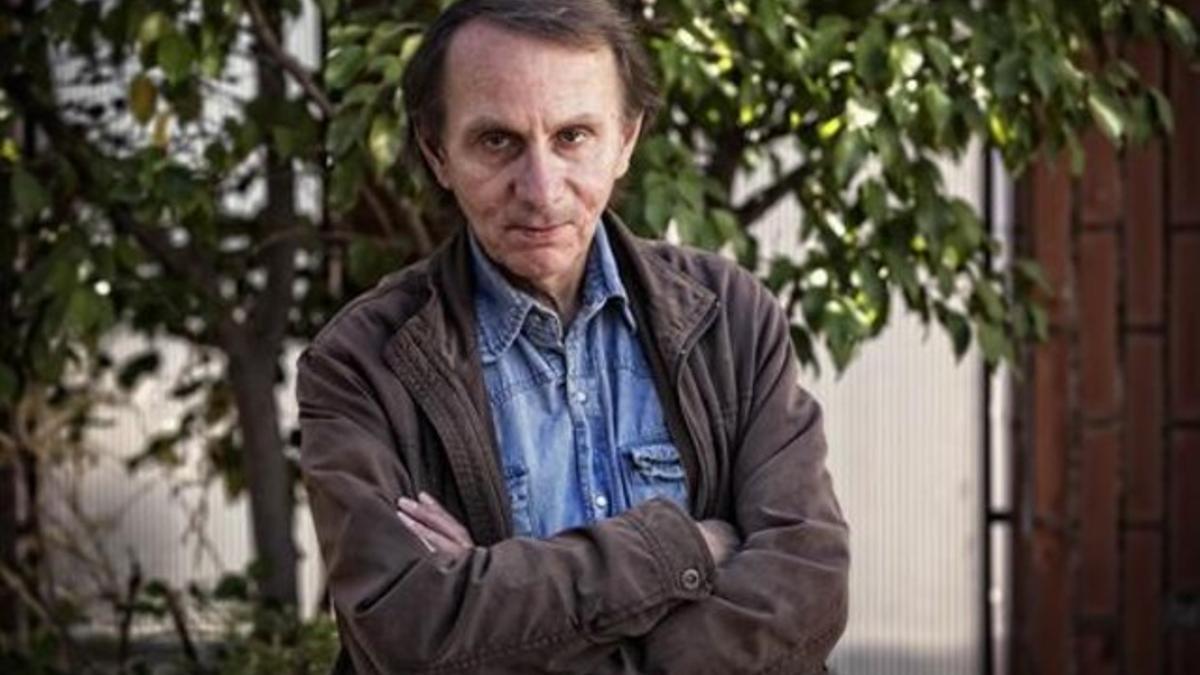 Michel Houellebecq, en Barcelona durante la promoción de 'Sumisión'.