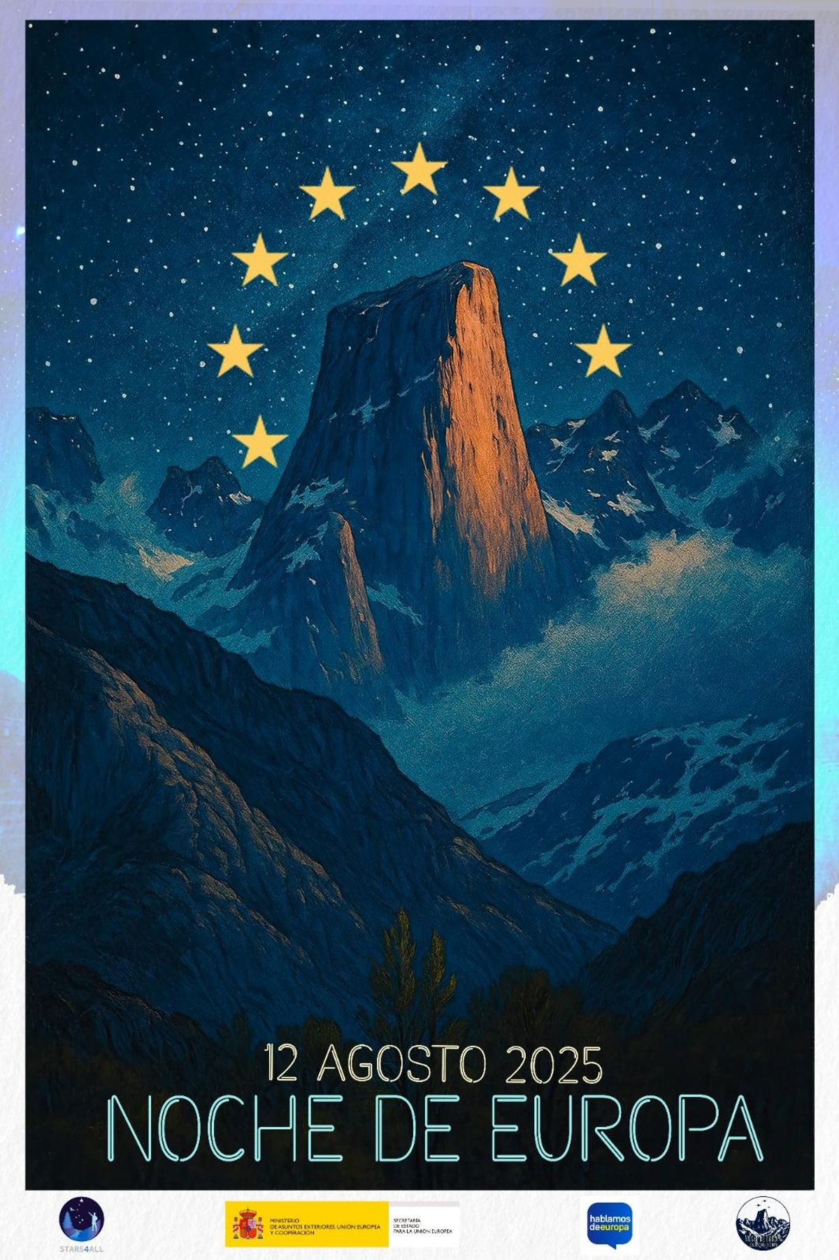 Cartel La Noche de Europa.