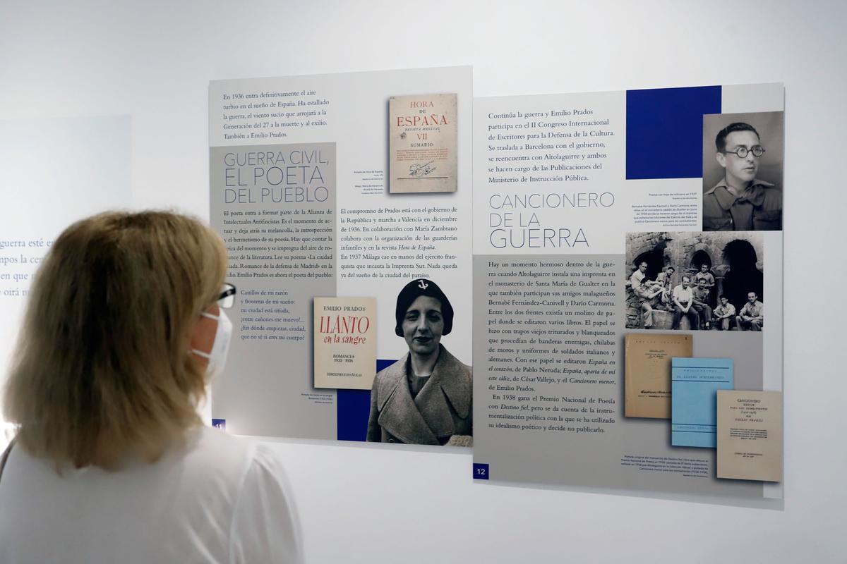 Exposición sobre Emilio Prados en el Centro Cultural de la Fundación Unicaja