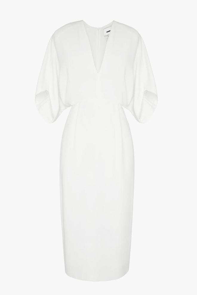 Vestido blanco midi, de Narciso Rodriguez x Zara
