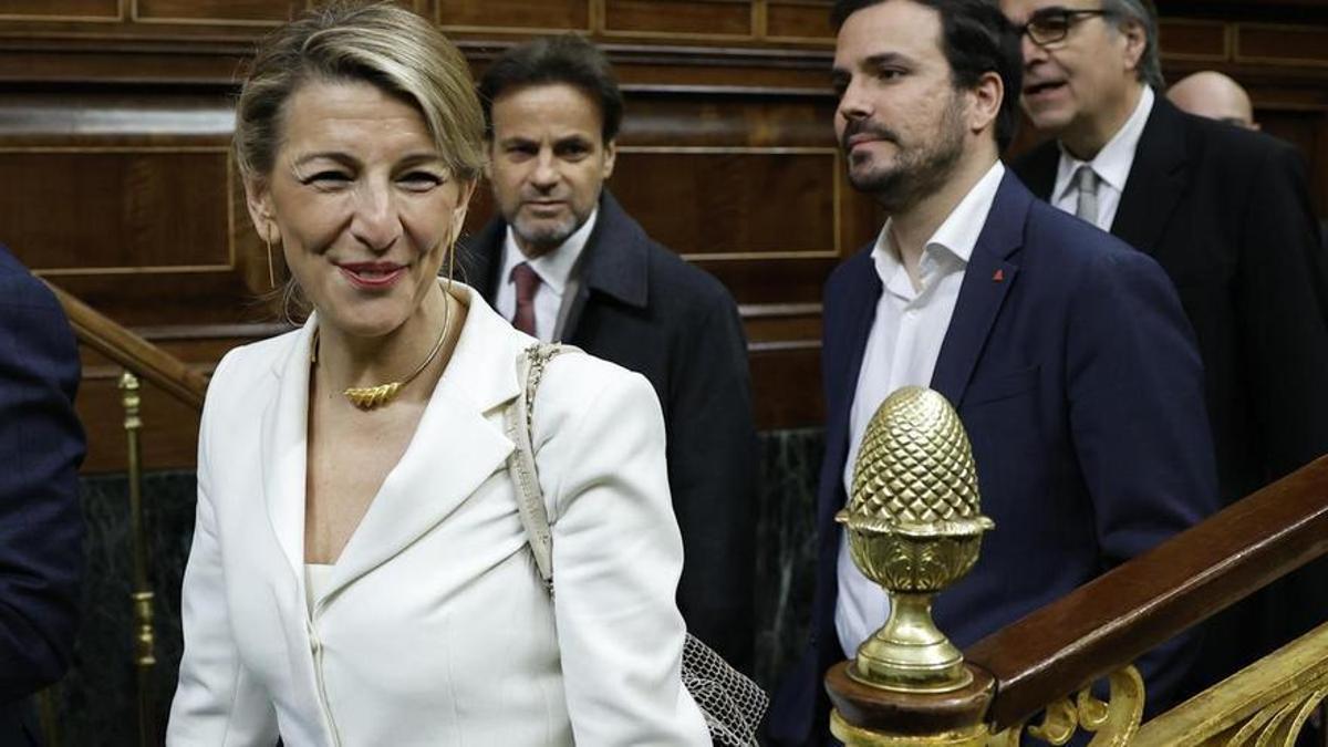 Yolanda Díaz, en el Congreso.