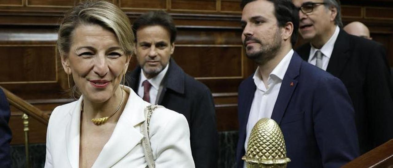 Yolanda Díaz, en el Congreso.