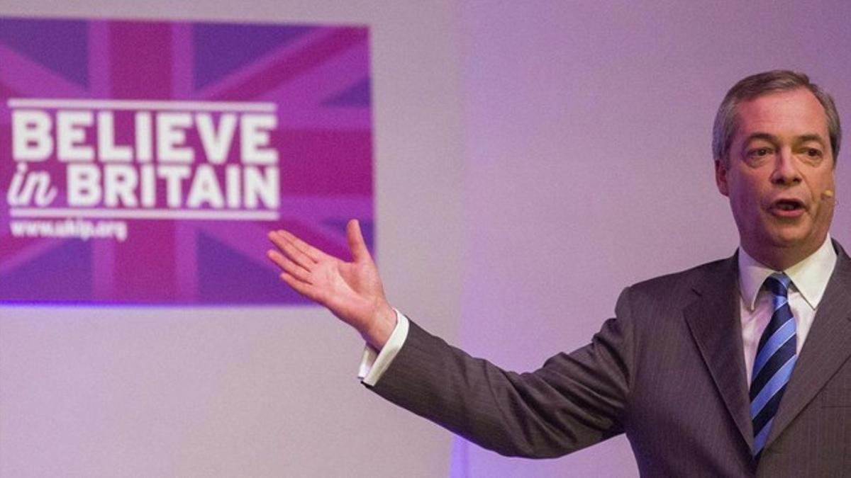 Nigel Farage, líder de UKIP, este viernes.
