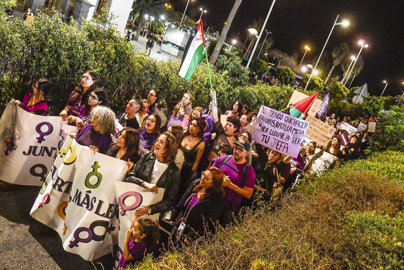 La manifestación del 8M en Las Palmas de Gran Canaria, en imágenes