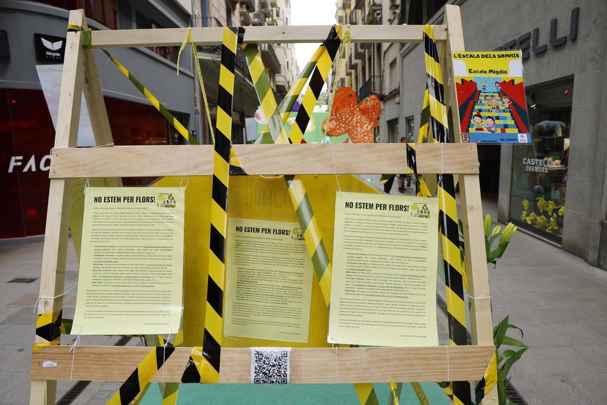 Les escoles públiques porten la protesta a Temps de Flors