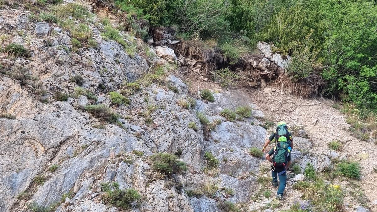 Rescate en Sallent de Gállego.