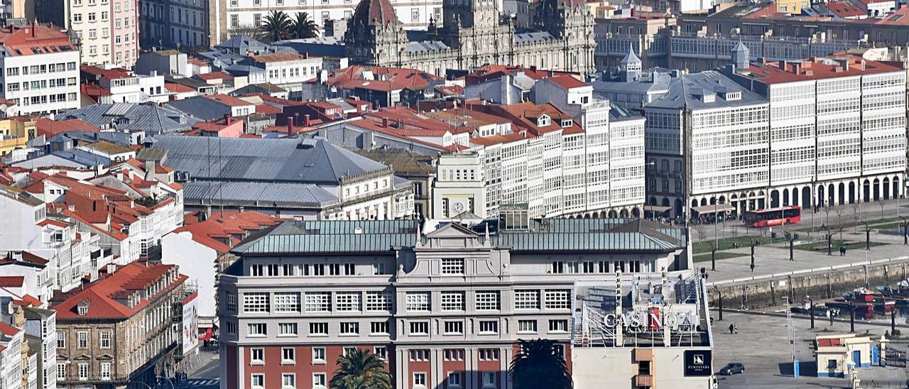 Imagen aérea de la ciudad de A Coruña.