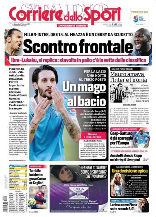 CORRIERE DELLO SPORT domingo 21 febrero 2021