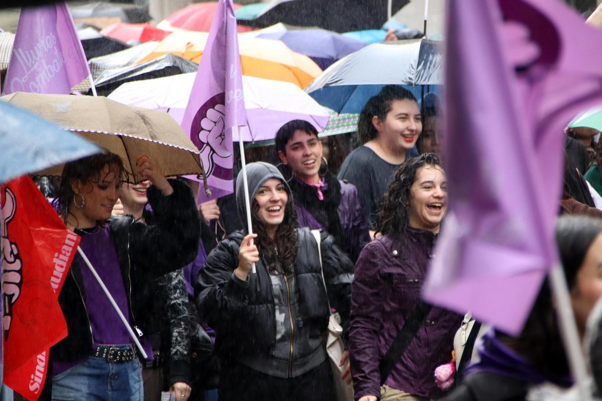 Estudiants en una manifestació del 8M, en una imatge d'arxiu.